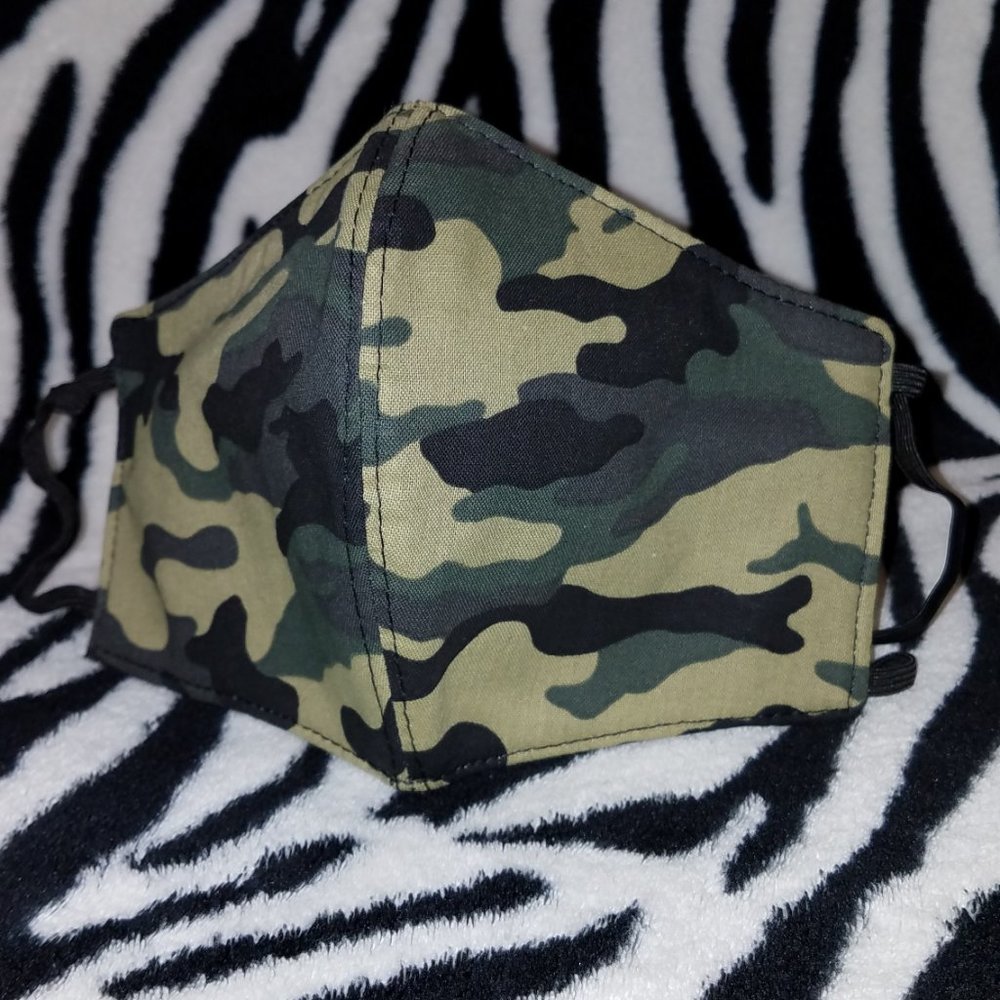 3 Adult Washable Face Mask/Cover Camouflage Design